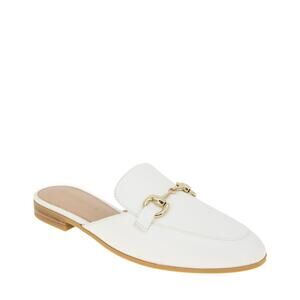 BCBGeneration Zorie Mule Loafers – Bright White Slip-On Flats Women’s Shoes NEW